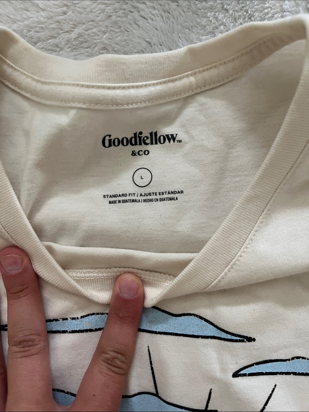 Goodfellow & Co White Zion Canyon Graphic Tee with Brown Print - Picture 2 of 2